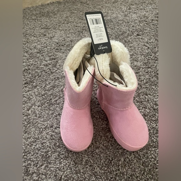 bebe kids faux fur trim boot pink New - Picture 9 of 10